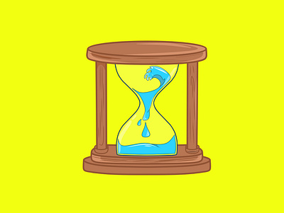 water time branding caricature cartoon design graphic design illustration logo mascot time vector