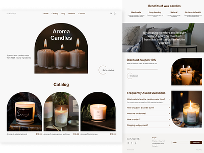 Web Design for Candles Store