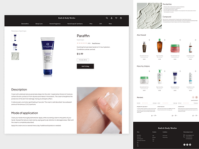 Beauty Products Web Site beauty brand care cosmetics cream design desktop fashion logo minimal online scin scincare shop typography ui ux web website