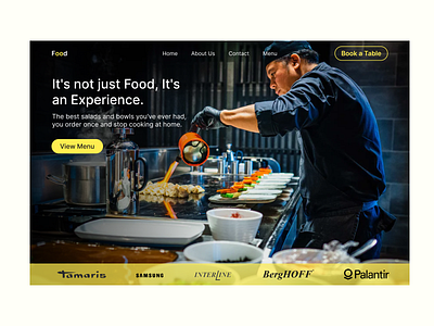 Food Delivery Landing Page design desktop food landing landing page logo minimal restaurant tasty typography ui ux web website