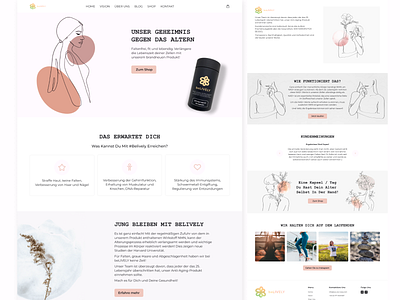 BeLIVELY - Home Page beauty design desktop health label logo minimal multivitamin start up typography ui ux vitamin vitamins wellness