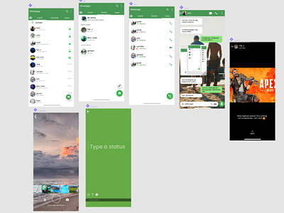 WhatsApp User interface (UI) Design with FIGMA... app app development design figma graphic design illustration nice design portfolio pro design redesign social media ui ui ux
