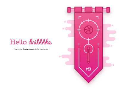 Raising my Dribbble banner! debut first shot graphic design
