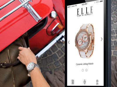 ELLE Time & Jewelry App app application clean fashion interface ios ios7 iphone jewelry ui ux watch