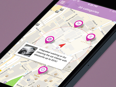Gorod Skidok deals design flat ios iphone map ui