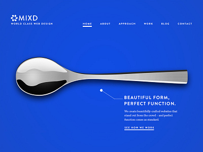 Mixd home page (Spoon) branding illustration typography ui ui design ux ux design web design website website design