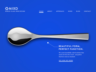 Mixd home page (Spoon) branding illustration typography ui ui design ux ux design web design website website design