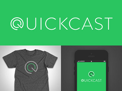 Quickcast Logo branding icon logo phone t shirt typography
