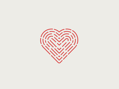 Heart Print branding heart identity logo mark vector