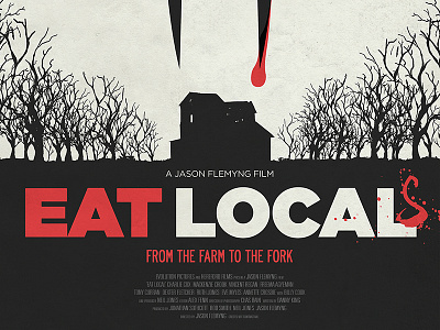 Eat Local Movie Poster design film graphics illustration poster red vampire