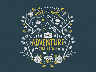 Adventure Challenge adventure icon illustration ink poster print t shirt texture website