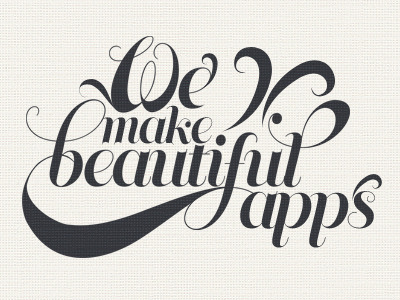We Make Beautiful Apps canvas design mike kus typography