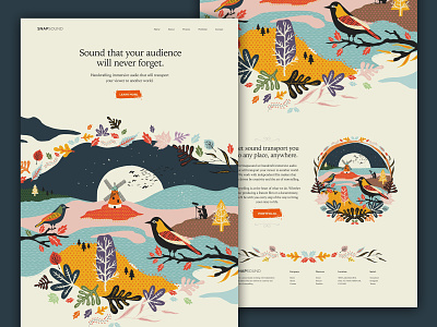 Snapsound Homepage (In progress) branding design graphic design illustration paint typography ui vector web design website