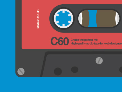 Mixture cassette Illustration blue illustration mike kus red vector