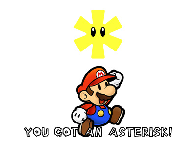 Unstoppable asterisk mario
