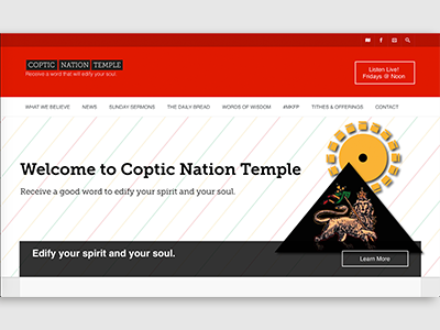 Coptic Nation Temple - Branding and Web branding church logo website