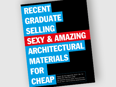 Flyer for Architectural Materials Sale flyer sale