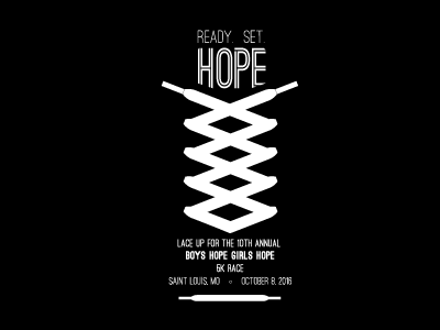 Lace Up for Hope | 5K T-Shirt Design 5k design non profit running t shirt