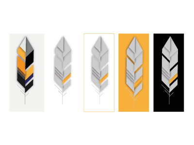 Idea Iteration : Feathers color logos material design