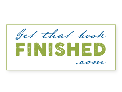 Get That Book Finished Logo Revamp logo publishing redesign