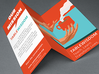 Table Wisdom _ Brochure brochure design mockup non profit