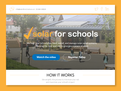 Solar for Schools_Landing Page Redesign complex germany schools simple solar startup uk