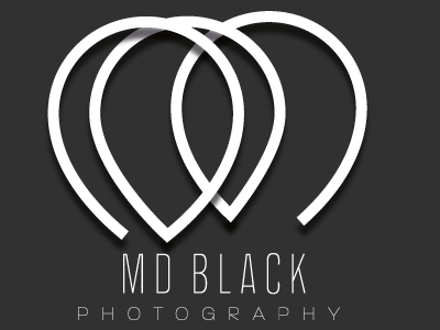 Logo Design for MD Black Photograhy lettertype logo material paper spontaneous