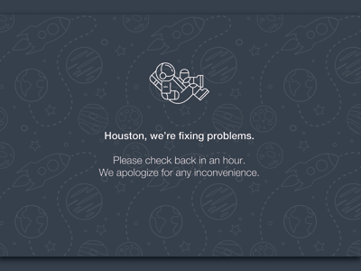 Space-Themed 404 Page 404 astronaut simple space