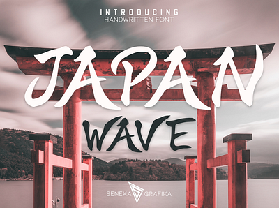 Japan Wave Font anime anime font banner banner font branding font calligraphy design font display display font font handwritten font illustration japanese japanese font logo logo font modern font poster poster font typeface