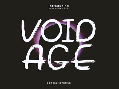 Void Age Font display font font handlettering handwritten handwritting modern font typeface typography