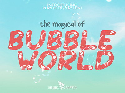 Bubble World Font branding font design design font display font font illustration logo logo font modern font typeface