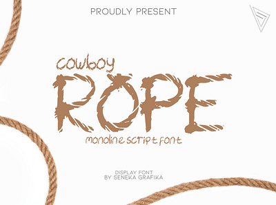 Cowboy Rope Font branding font cowboy font design design font display font font illustration logo logo font modern font typeface vintage font wild west font