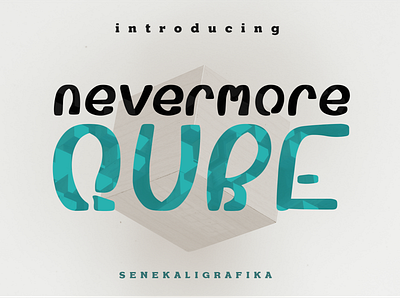 NEVERMORE QUBE Font branding font design design font display font font illustration logo logo font modern font typeface