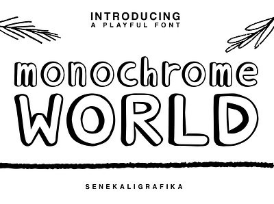 Monochrome World Font branding font design design font display font font illustration logo logo font modern font typeface