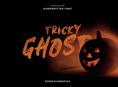 Tricky Ghost Font branding font design design font display font font illustration logo logo font modern font typeface