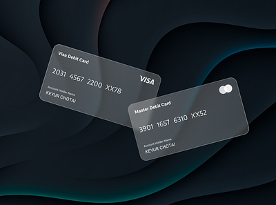 Glassy Debit Card card credit card debit card design frostedcard frostedeffect frostedglasscard glasscard glasseffect glassmorphism glassy ui