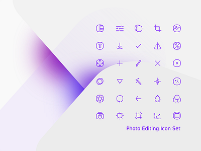 Photo Editing Icon Set