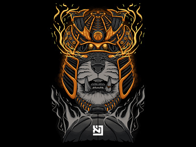 Samurai Tiger Basketball design graphic design illustration