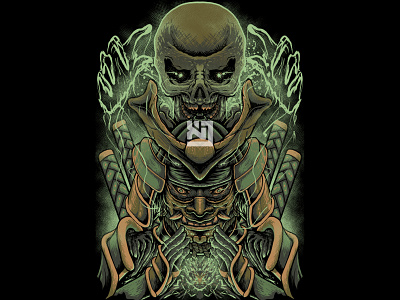 Undead Samurai design graphic design illustration