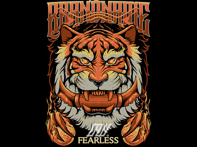 Fearless Tiger design graphic design illustration