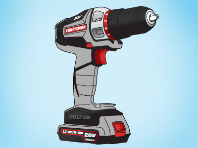 Craftsman Bolt-On System b2b craftsman drill illustration illustrator vector