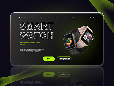Дизайн первого экрана для Smart Watch typography ui ux