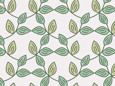 Ivy Pattern concept design green grey ivy leaves line work natural organic pattern plant surface pattern design