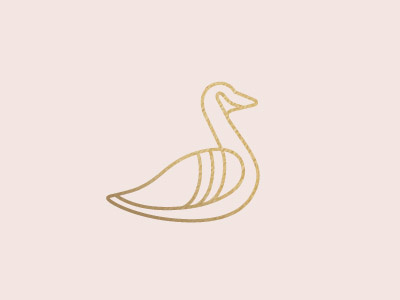 Golden Goose bird concept design geese gold goose illustration line work mark minimal modern outline