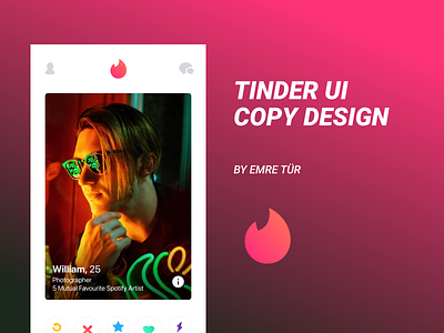 Tinder UI Copy Design smart animate tinder ui