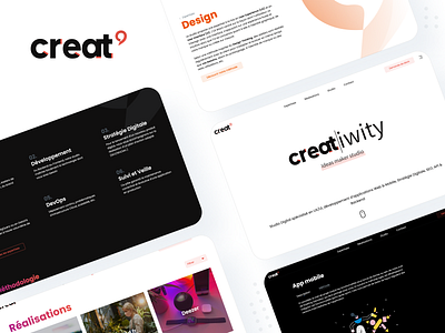 Creat' - New website design branding design digitalagency graphic design illustration interface logo marketing typography ui uidesign ux web webdesign webdevelopment