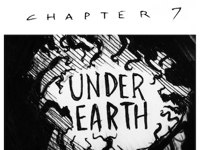 Under Earth illustration pen ink lettering design chapter graphic novel tree nameless monochrome