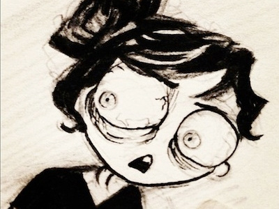 Self Portrait cartoon crazy ink graphite self portrait verbal vomit web comic