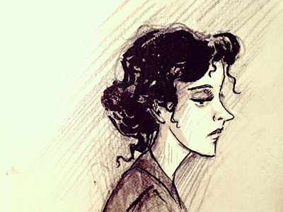 Flora Again graphic novel illustration sketch ink character woman pen graphite art