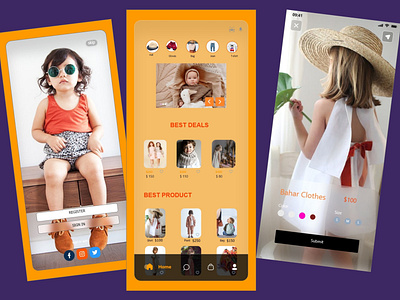 Mobile App For Kids app branding design graphic design illustration logo typography ui ux vector